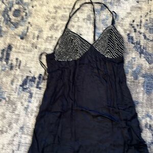 Free People Black and Silver Chemise